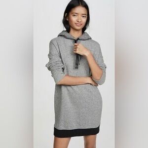 ATM French Terry Grey Long Sleeve Hooded Sweatshirt Dress Size Medium